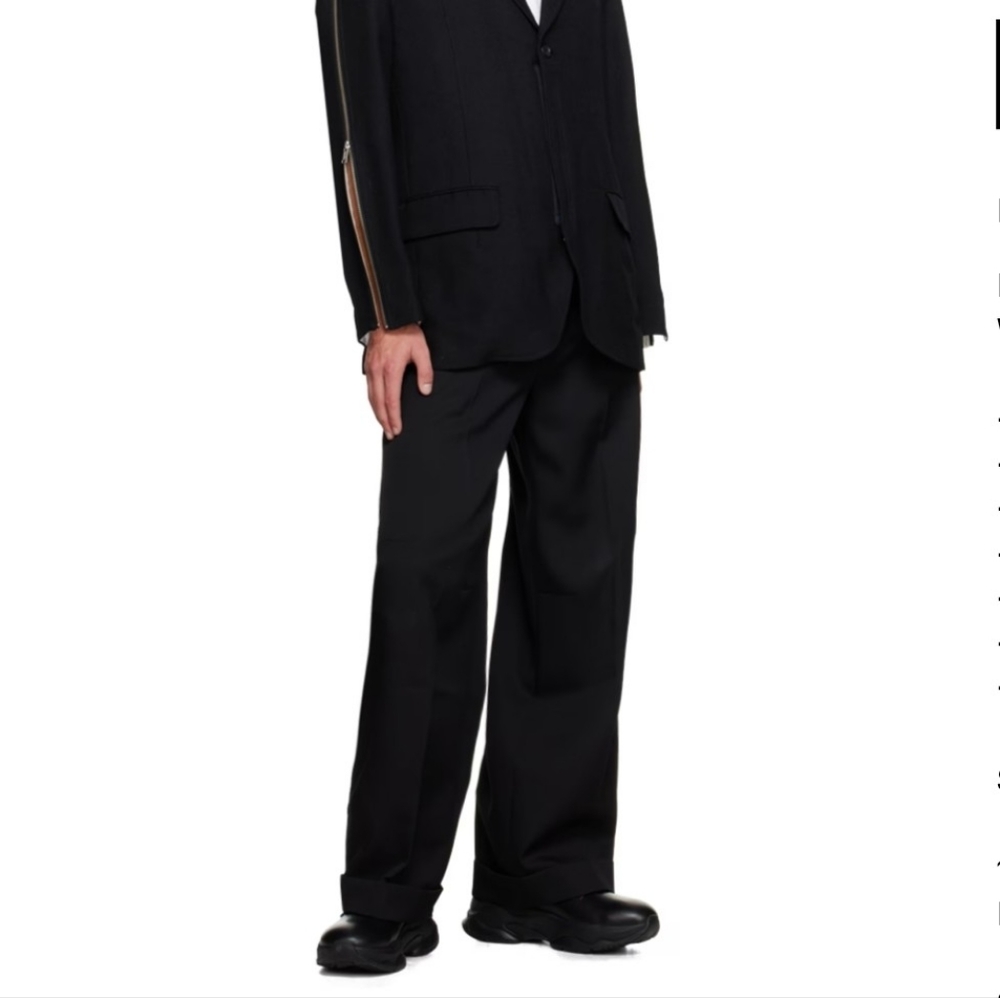 UNDERCOVER Cuffed O-Ring Wide Leg Pants